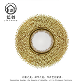 饰镜设计师款 意式 轻奢纯铜装 客厅走廊挂镜贴墙入户高级墙面玄关镜