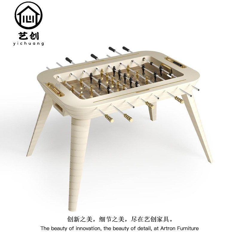 意式轻奢高端足球桌别墅豪宅设计款时尚家用双人娱乐桌上足球游戏