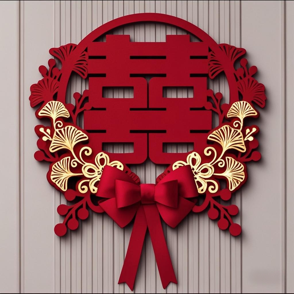 喜字貼婚禮專用大門男女房