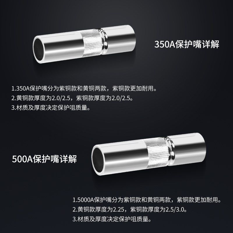 速发5个装配保嘴保护焊50A紫铜保护咀2.5加厚气保焊枪套喷咀二件