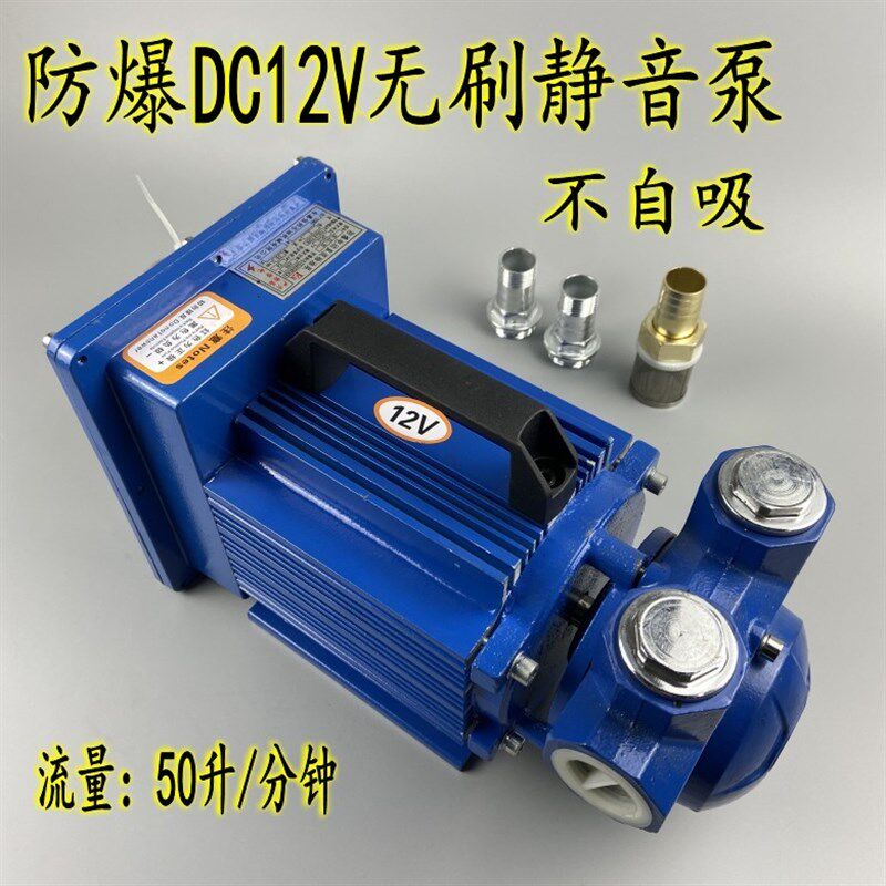 速发12v24v220v大流量防爆泵电瓶无刷静音抽油泵汽油柴油自吸抽油