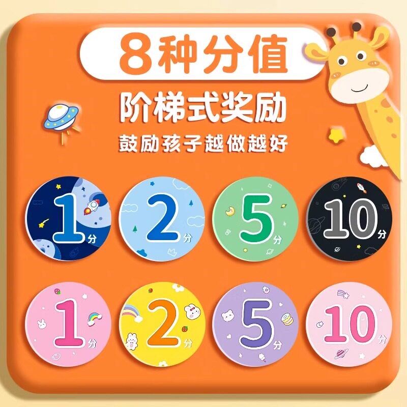 速发积分卡奖励卡儿童小学生卡片纸好习惯养成幼儿园课堂用记分表