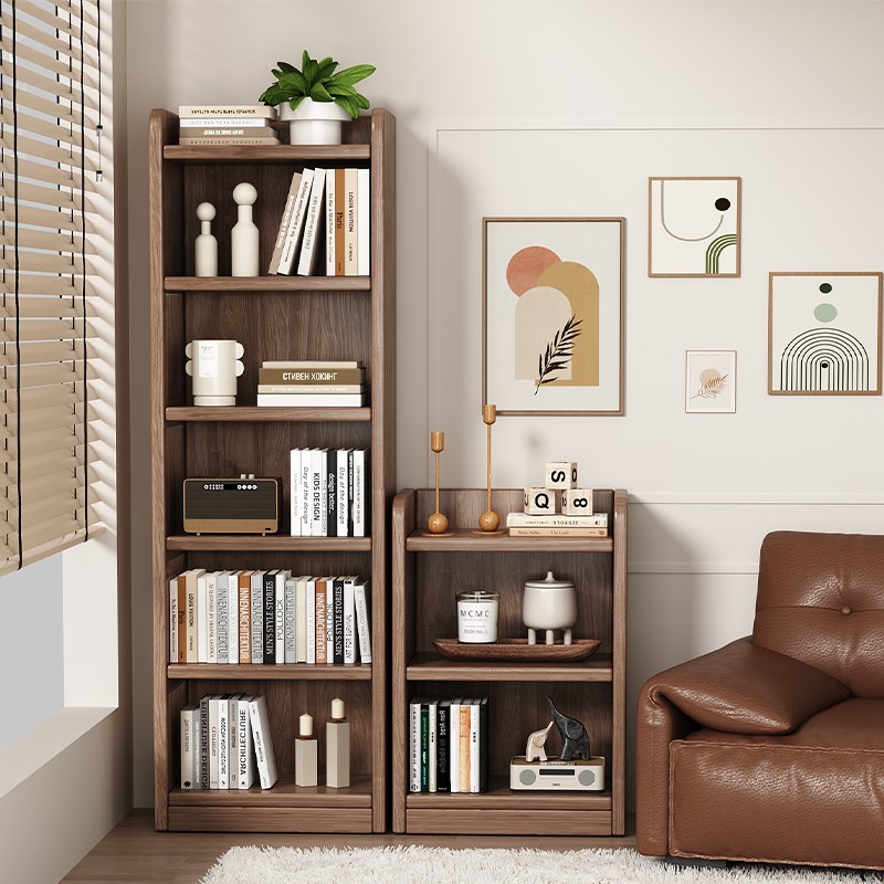 速发柜实物书架落地简易家用书柜转角窄缝柜多层收纳置木转角储物