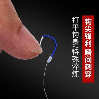 速发鬼牙伊势尼钓绑好子线双钩歪嘴伊豆双钩子线成品无倒刺新关东