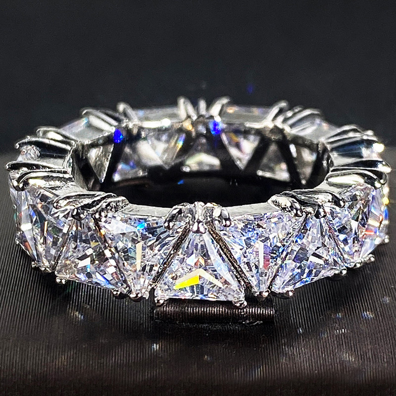 thumbnail for Hand ornament Full circle set with single row zircon ring women's creative gift ring