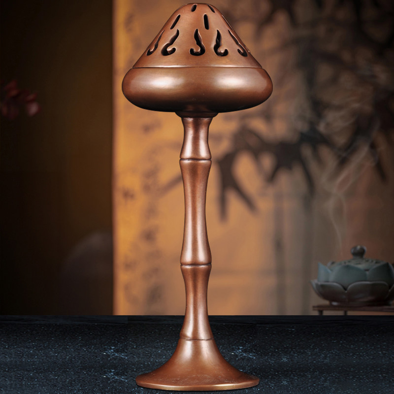 紫铜竹节博山香炉茶室香道香炉香薰炉檀香沉香盘香静心安神薰香炉,家居饰品,桌面摆件,淘宝优惠券,粉丝福利购,淘宝优惠卷