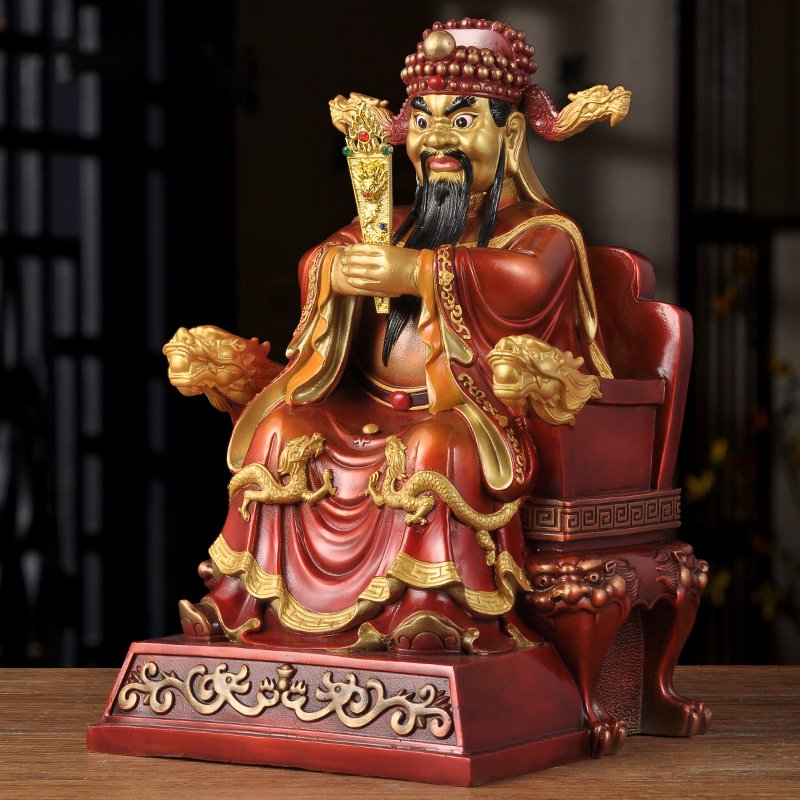 彩铜广济龙王五爷像赤脚龙伍爷财