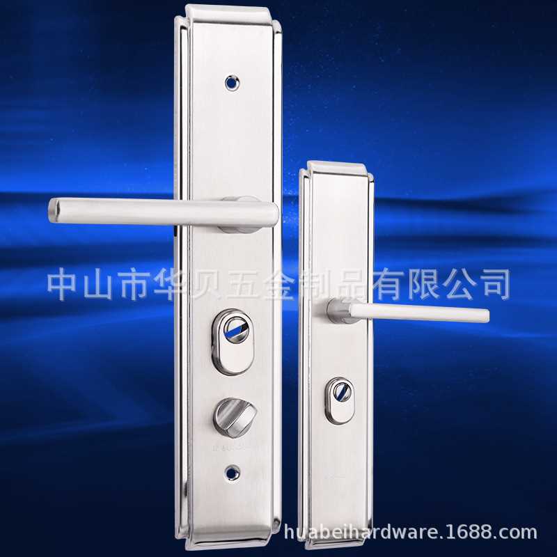 防盗门门锁家用通用型门把手上提反锁大门锁具套装室内铁门房门锁