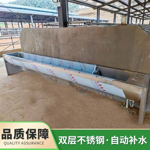 苏牧锈畜牧机械牛羊用恒温饮UOR水槽水自动上双层不钢质全自动加