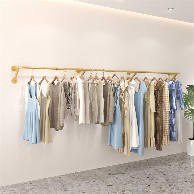 服装店展示DVF架衣服架壁架上挂服装架店挂衣结实牢固墙上挂衣墙图片