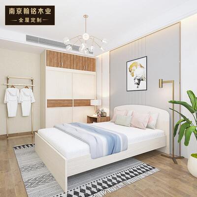 实木衣柜整BGE体家具定制屋床全柜子组合床头柜具衣柜家卧室定制