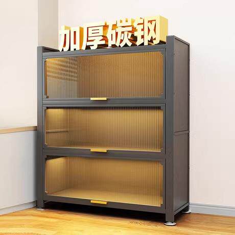 厨地房橱多功能置物架落多层家YUEJIANG带用防尘收纳柜微波炉柜门