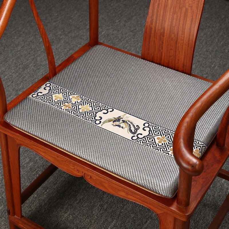 夏季凉席椅子坐垫中式实木太师圈椅茶椅垫子夏天S红木沙发冰丝座