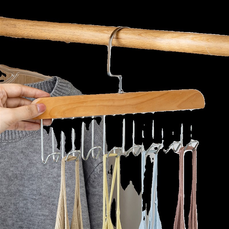木质吊带衣c架多功能内衣背心收纳神器家用宿舍实木挂钩波浪晾衣