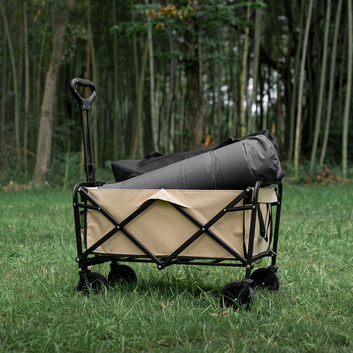 露营推车可折叠户外手推野餐x车营地拖车拉杆小拉车桌板野营车便