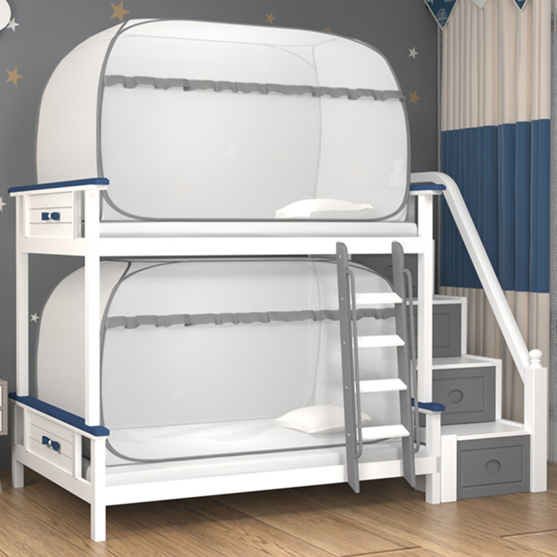 免安装蚊帐宿舍单人0.o9m子母床双层高低铁架实木床上下铺1.2米1.