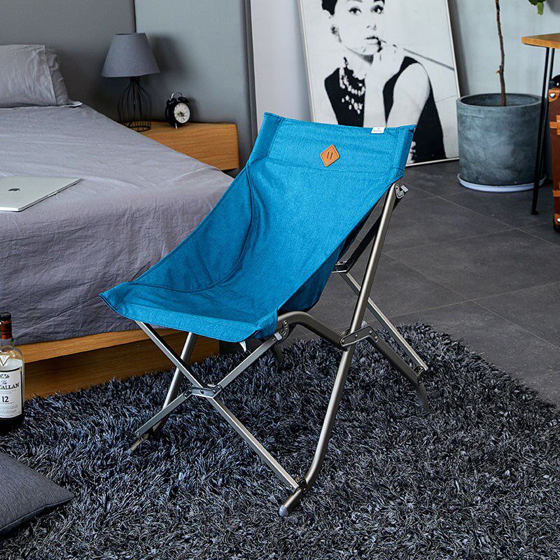 黑鹿宽松版铝合金懒人椅户外w野炊折叠椅子露营沙滩垂钓便携靠背