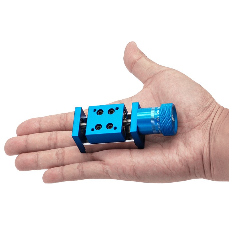 手动手摇a滑台模组微小型微调十字丝杆直线导轨调节平移位移升降