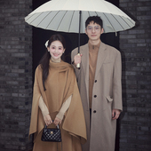 赵幺妹 有港来信100双面羊毛三色设计感气质斗篷大衣两件套套装 冬