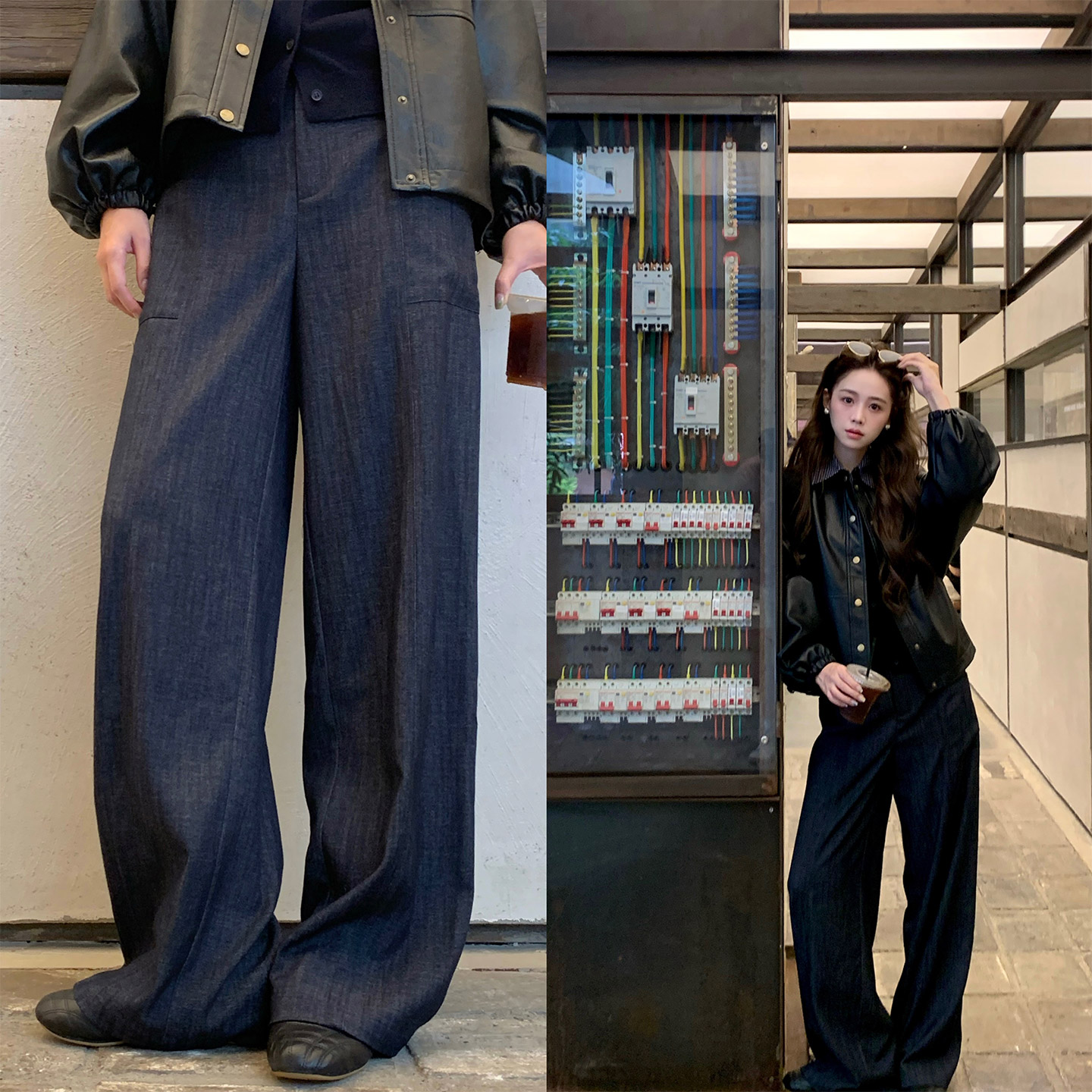 直筒垂感休闲西裤阔腿裤长裤韩版