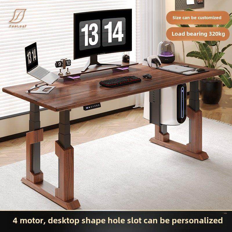 4电机定制实木电动升降桌DIY桌架桌腿自动升降电脑桌桌