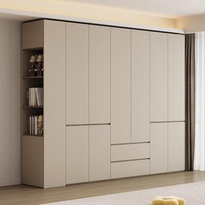 ENF级实木衣柜家用卧室平开 门简约现代分段式储物柜子儿童大衣橱