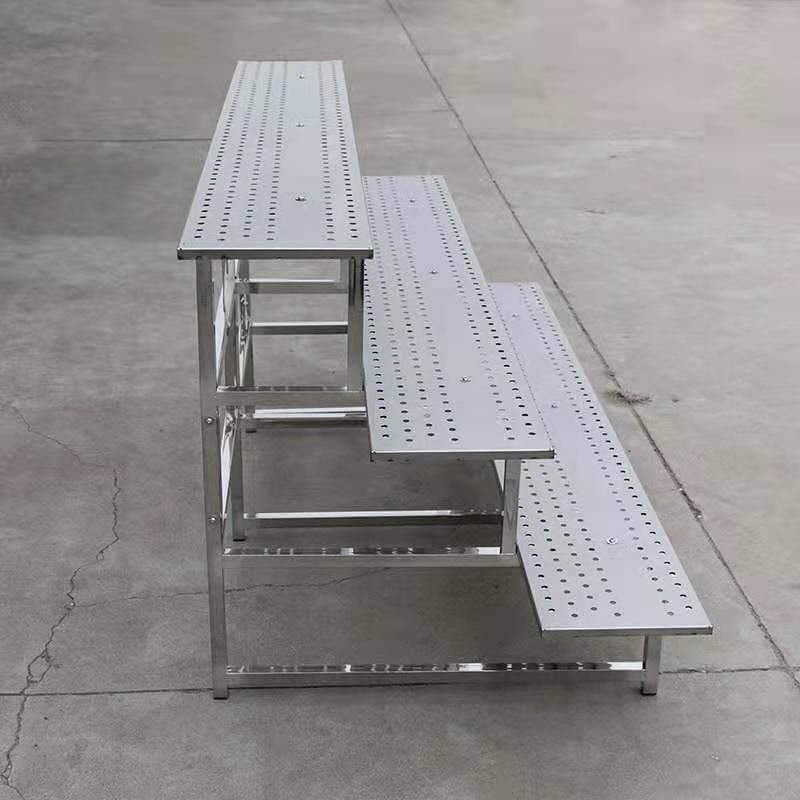 不锈钢花架阶梯式置物架阳台室内铁艺室外多肉花盆架户外多层防腐