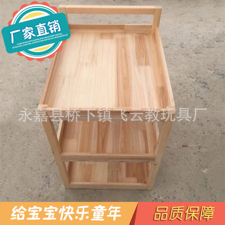 专业幼教用品樟子松美工台 儿童玩具收纳柜简约实用厂家直供