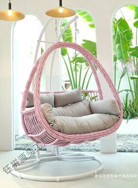 子吊篮阳台摇椅家用吊床懒秋人千室内双人吊75056椅椅篮摇椅三件