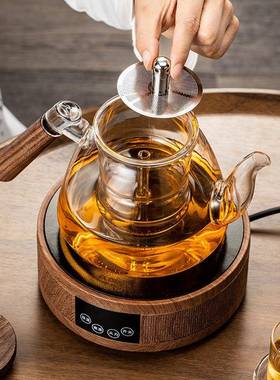 加厚器JVZ玻璃煮家茶耐高温加厚烧水壶大容量蒸壶煮茶用煮水壶电