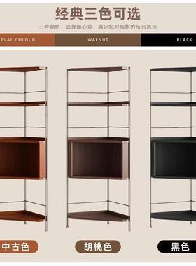 古转角置物风实木三角展示客厅角卧室墙多RLD功能中纳书