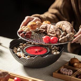 网红围炉煮茶电ghsrhrst陶炉家用室内陶玻煮器茶煮茶炉璃电茶壶烤