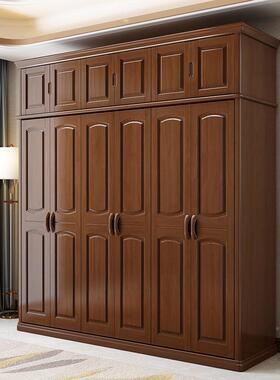 A6L简约代实木木衣柜原现木全实三四五六式门中橡木衣OCZ橱经济型