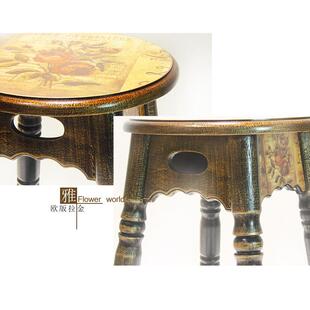 6R实木圆凳子凳家凳用客现代简约木质板厅成人时尚创F75567JM意餐