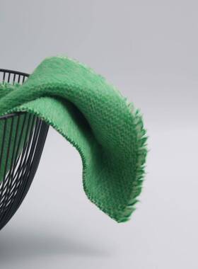 10羊驼绒步呢高020114楼梯步格长毛双面大衣面料驼婴绒毛呢面料