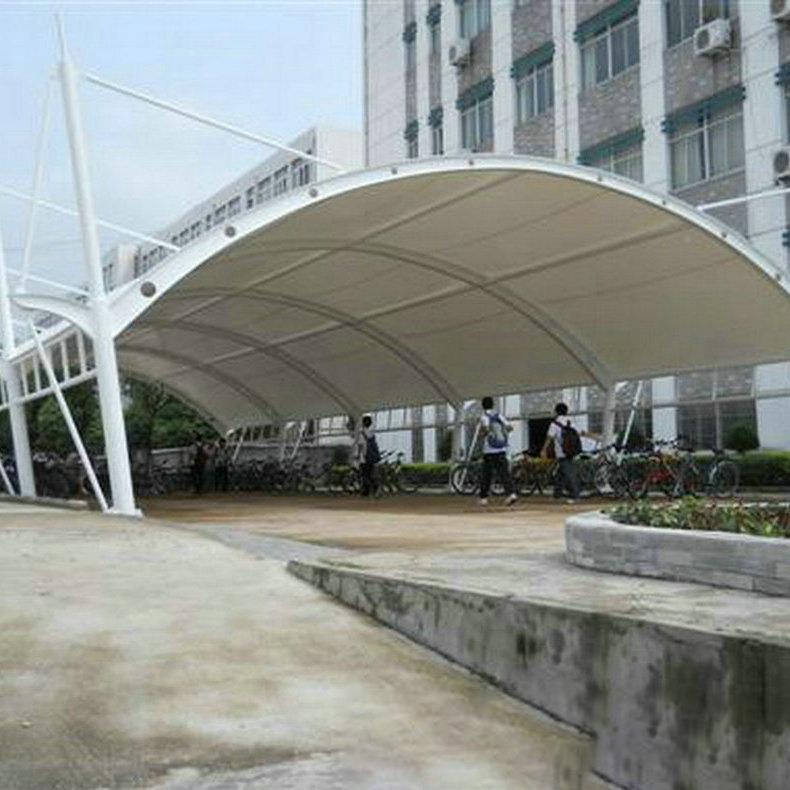 户外张拉膜台景观雨棚遮阳棚看库布出车入口膜结构篷PZX遮雨停车