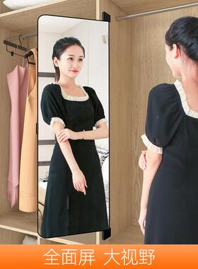 衣柜全内身穿衣镜内置推拉平45911开门装隐形折翻叠旋转试衣对转