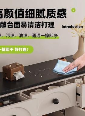 法式奶油风餐边柜餐厅茶水柜柜储客厅现收代简约ENI物纳装饰柜玄