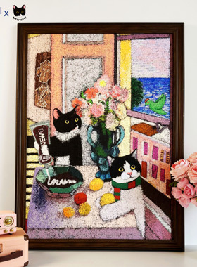 拼图一千片正版牛牛斯顿《巧克力与花的早晨》猫拼图治愈礼物礼品