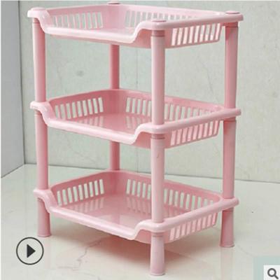 勤业三层角架浴室三角形置物架家用收纳架日式塑料架子厨房角落架