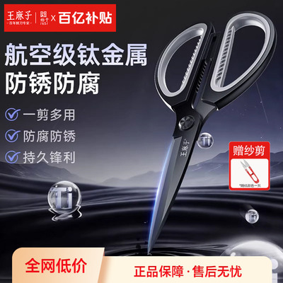 【防腐防锈】王麻子钛金家用剪刀