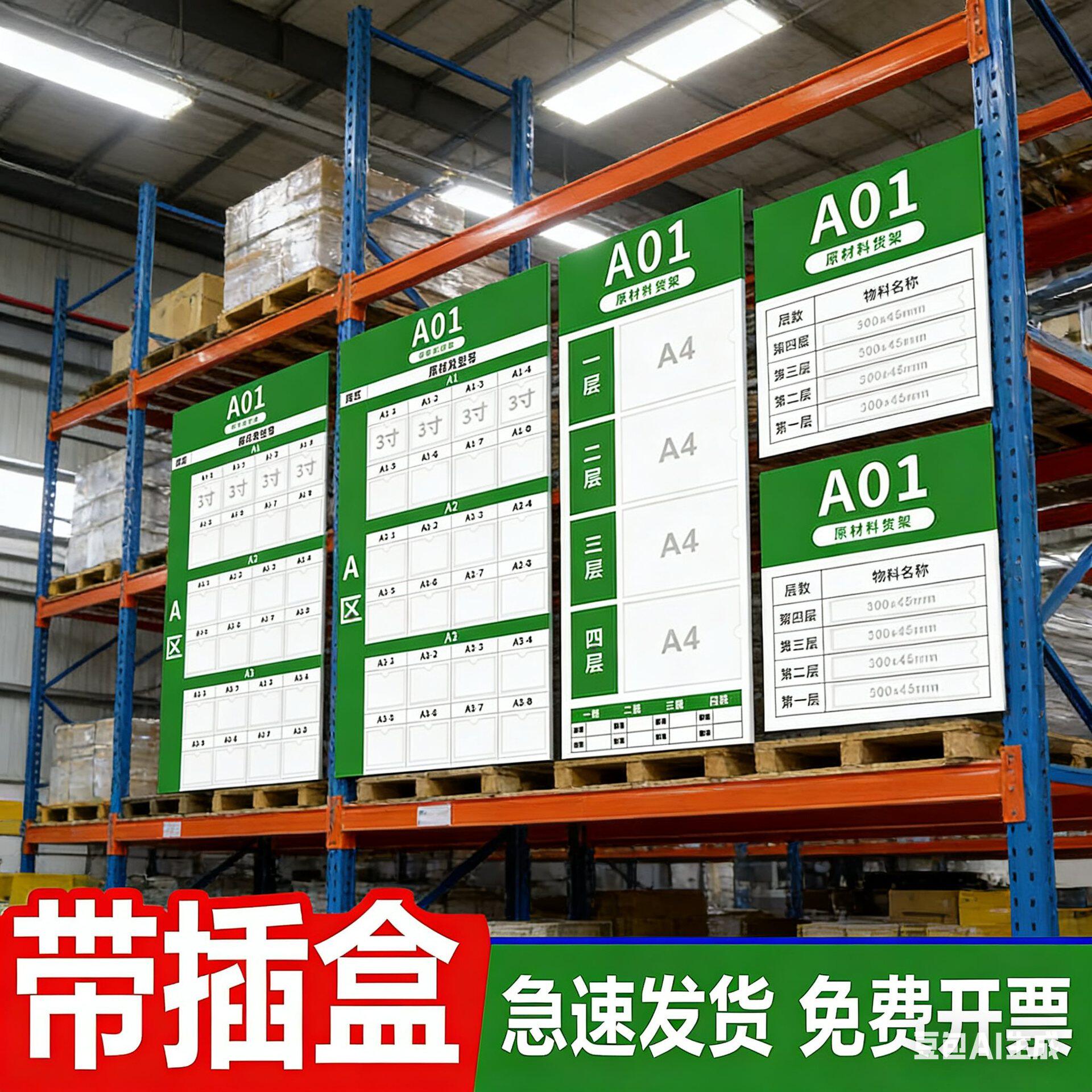 仓库车间编号货架层数物料分类看板车间仓储物料存放仓库管理看板