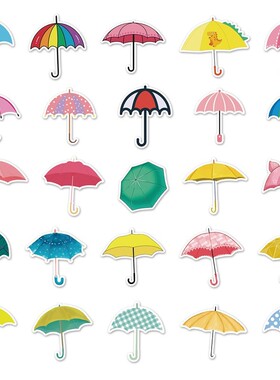 50张雨个nxN7sRg6性小清新is风咕卡手n账行儿童DIY滑板水伞杯李箱