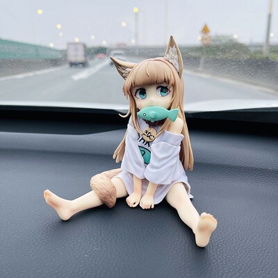 豆粉手办坐姿美少车见描述女内摆件桌黄面机箱模型装饰品娘猫礼物