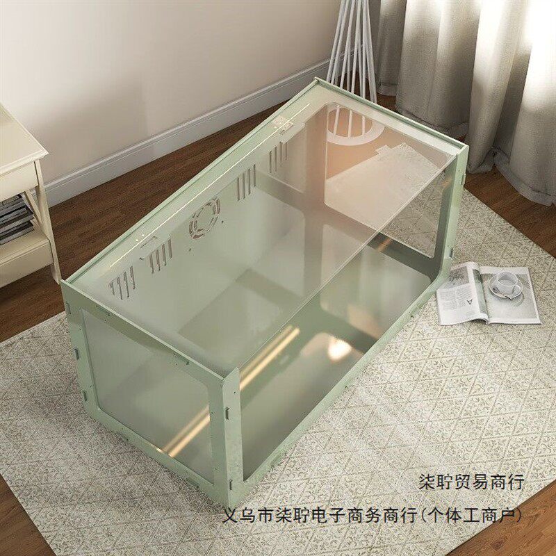 金丝熊亚克力仓鼠笼子全景观透气80科芦丁鸡饲养箱大号观赏箱