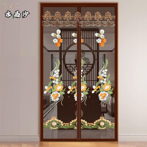 门帘四季通用新款防蚊纱门磁性自吸防蝇豪华帘双开门金刚室内门帘