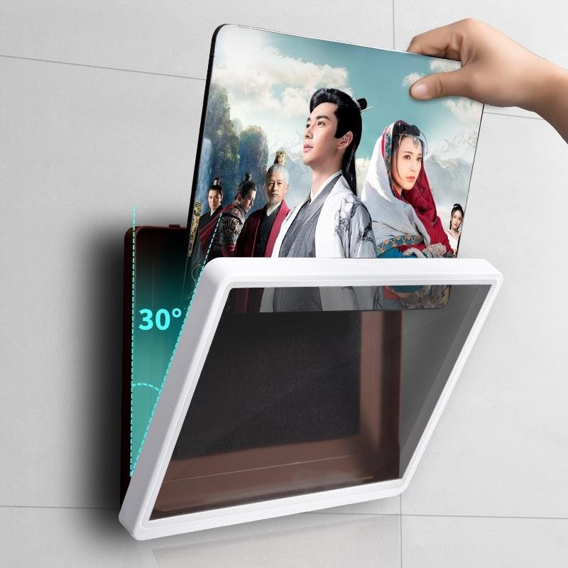 墙面免打孔IPAD PRO平板电脑支架13寸防水盒防雾追剧浴室壁挂墙上