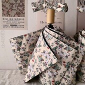 可爱卡通全自动折叠雨伞女晴雨两用加厚黑胶太阳伞防紫外线遮阳伞