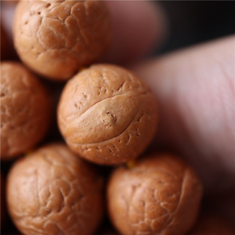 现货金刚凤眼菩提子108颗小手串链原籽姜黄皮R老佛珠项链男女士文
