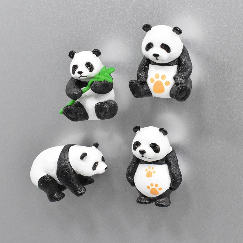 速发熊猫冰箱贴磁件石铁吸创意装饰挂贴留言板可爱磁性贴磁媛洛